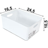 Ordnungsbox - 24x16x10cm - 3,3 Liter - DINA5 - Rattanoptik Schubladenorganizer Ordnungskorb Schublade - Organizerbox Ordnungssystem Kunststoff Aufbewahrung Bad Korb Schrank Schreibtisch